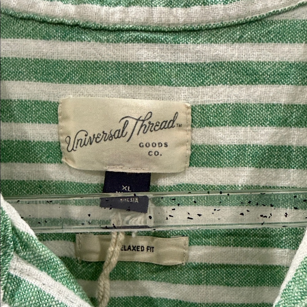 Universal Thread Mint Striped Button Down Shirt X… - image 3